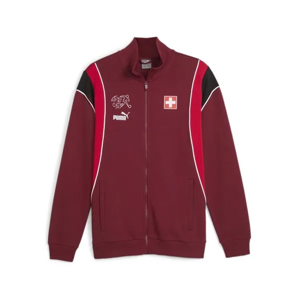 Спортивная куртка Puma SCHWEIZ FTBLARCHIVE, цвет Merlot/Cranberry