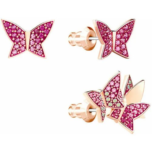 Серьги SWAROVSKI, кристаллы Swarovski, золотой