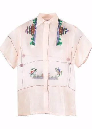 BODE прозрачная рубашка Pagoda с вышивкой