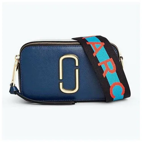 Сумка Marc Jacobs Logo Strap Snapshot Blue Sea Multi
