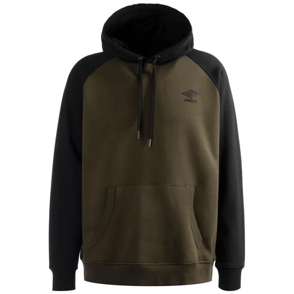 Толстовка Umbro Hoodie Core Raglan, оливковый / черный