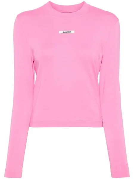 Jacquemus лонгслив с логотипом, розовый