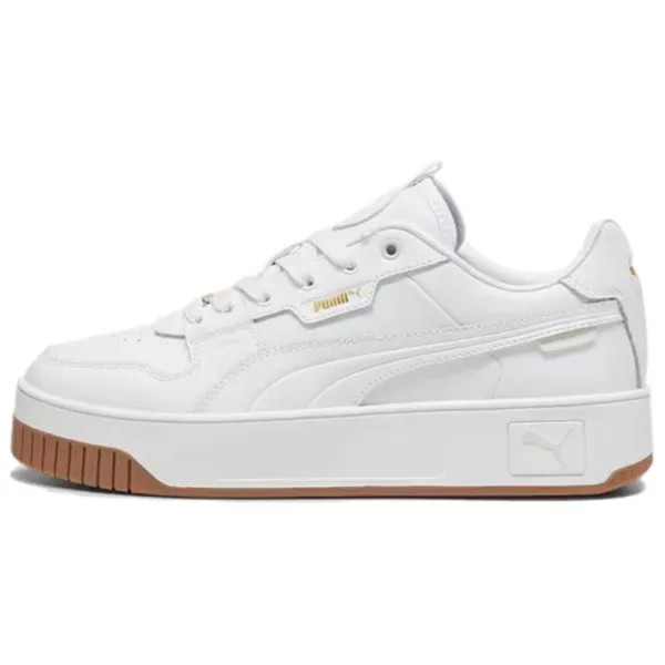 Кроссовки Puma Carina Street Lifestyle Shoes Women's Low-top White/gold, белый/золотой
