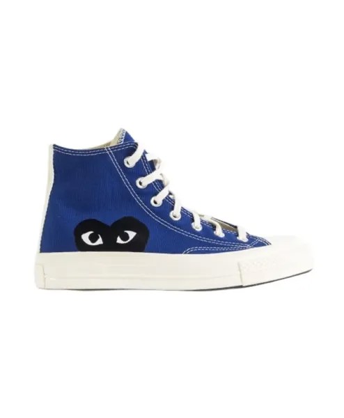 Высокие кеды из парусины с логотипом CDG в форме сердца Comme Des Garçons, синий