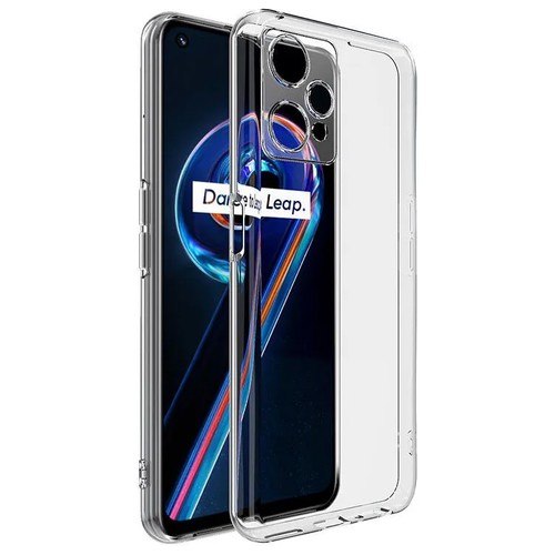Прозрачный силиконовый чехол с защитой камеры для Realme 9 Pro Plus / Тонкий противоударный легкий чехол на телефон Реалми 9 Про Плюс