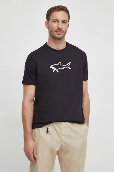 Хлопковая футболка Paul&Shark, черный
