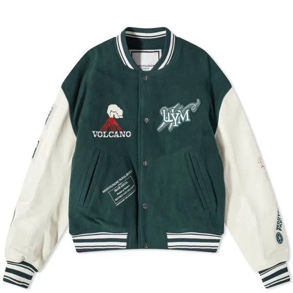 Бомбер Wooyoungmi Varsity, зеленый
