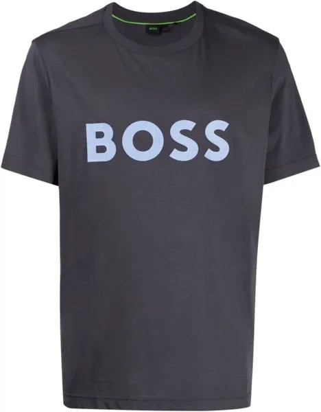 Hugo Boss Men Tee 1 Regular Fit Хлопковая футболка с коротким рукавом 027-Темно-серый