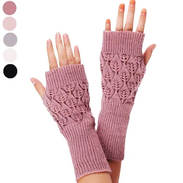 1Pair Твердый цвет женщины fingerless перчатки Случайные Зимние Теплые Длинные перчатки Девушки Рука Теплее Мягкий