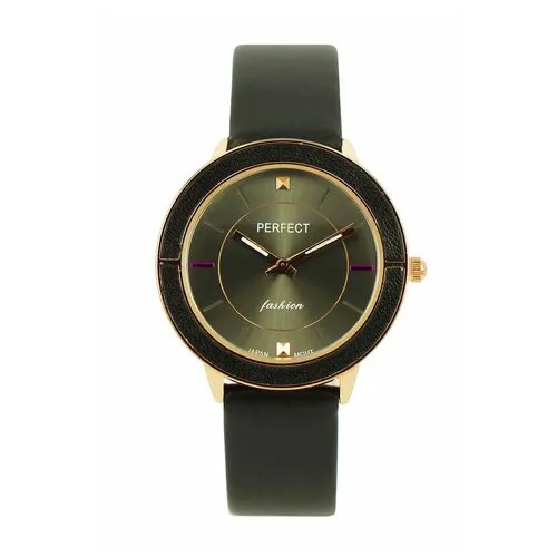 Perfect часы наручные, кварцевые, на батарейке, женские, металлический корпус, кожаный ремень, металлический браслет, с японским механизмом E331-1