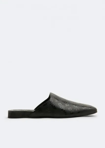Слиперы BALENCIAGA Cosy mule slippers, черный