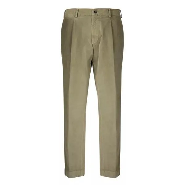 Брюки cotton blend trousers Dell'Oglio, зеленый