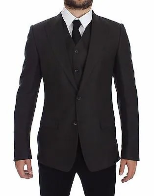 DOLCE - GABBANA Серый приталенный льняной пиджак жилет IT52 / US42/ XL Рекомендуемая розничная цена 2200 долларов США
