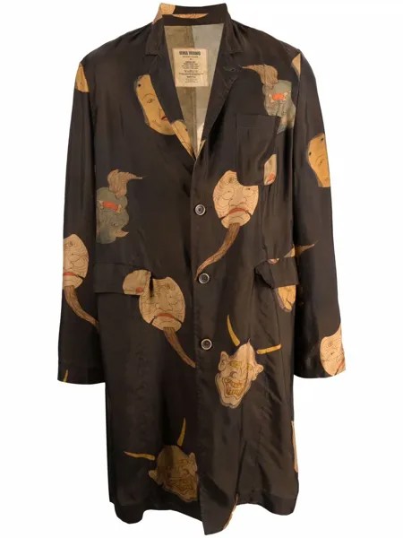 Uma Wang face-print longline coat