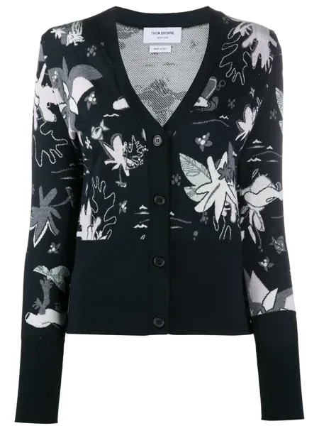 Thom Browne жаккардовый кардиган Hawaiian