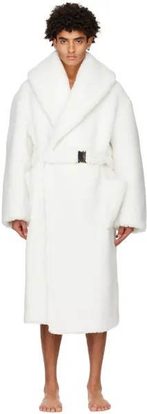 Белое пальто с поясом Casablanca