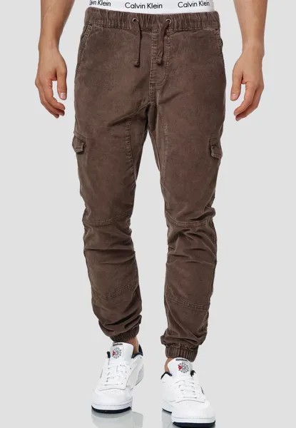 Брюки-карго Walker INDICODE JEANS, цвет dark brown