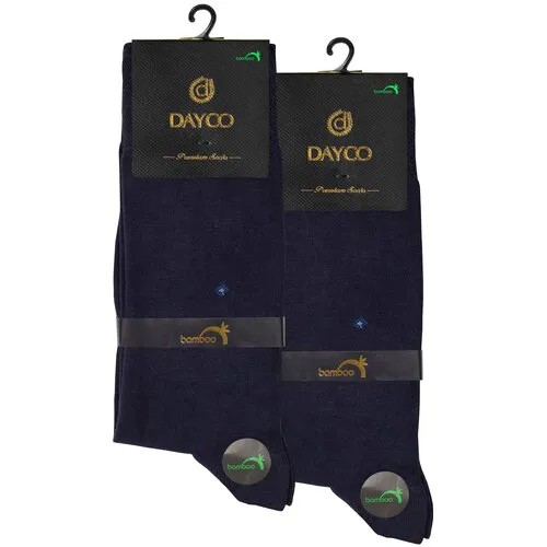 Носки Dayco мужские, комплект носков - 2 пары, бамбук, маленький узор сбоку, тёплые под костюм, р. 41-45