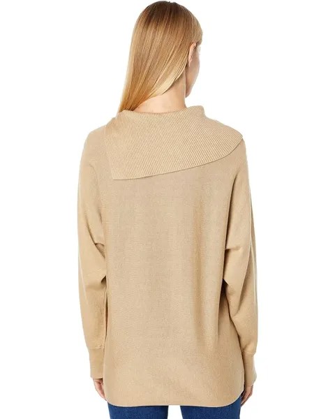 Свитер Vince Camuto Dolman Fold-Over Neck Sweater, цвет Latte Heather