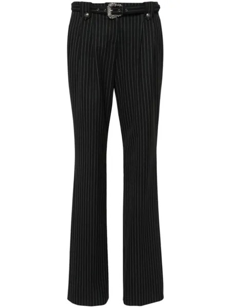 Versace Jeans Couture прямые брюки в тонкую полоску, черный