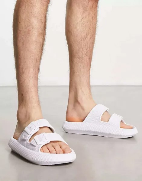 Белые сандалии с двумя ремешками Public Desire Man Koda