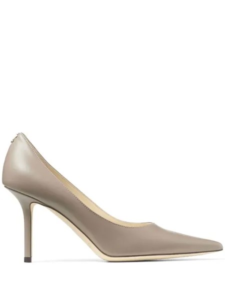 Jimmy Choo туфли Love 85 с заостренным носком, нейтральный цвет