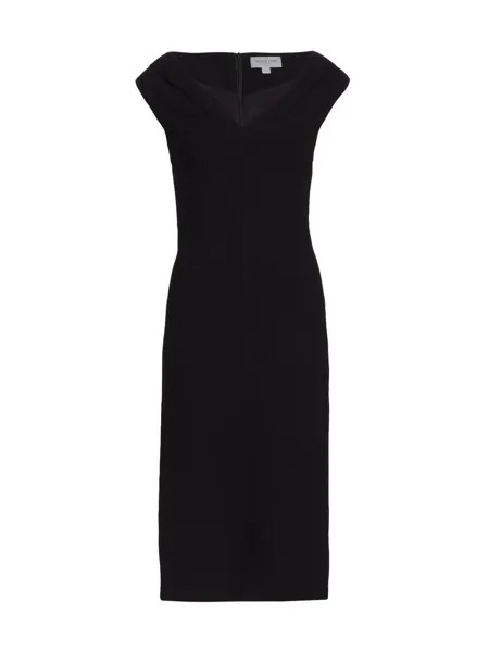 Облегающее платье миди с рукавами-крылышками Michael Kors Collection, черный