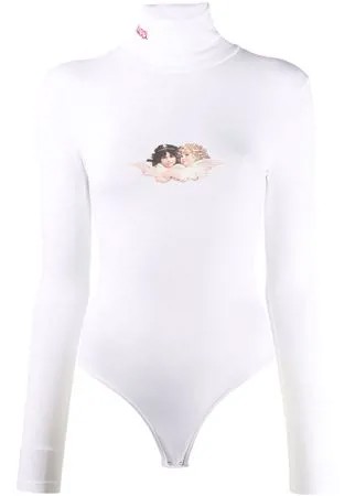 Fiorucci боди с длинными рукавами и вышивкой