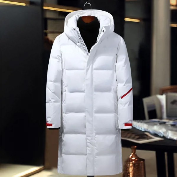 Мужская зимняя куртка X-Long, белый, серый, черный модный брендовый мужской пуховик, модная мужская ветровка, верхняя одежда, длинное пальто дл...