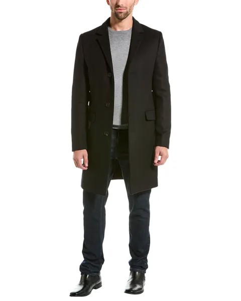 Тренч Kooples из смесовой шерсти THE KOOPLES, черный