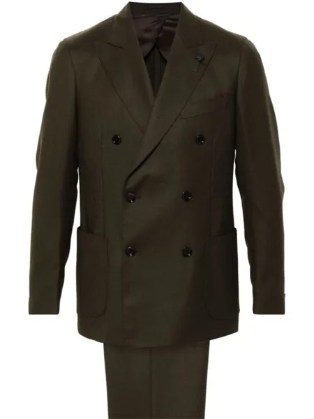 Lardini костюм с логотипом, зеленый