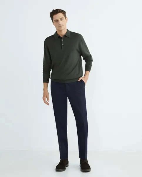 Итальянские мужские брюки чинос Devoré Incipit, темно-синий