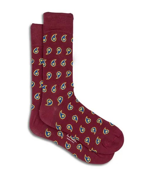 Носки Doug из хлопковой смеси с узором пейсли Paul Smith, цвет Red