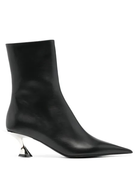 Кожаные ботинки Mugler, черный