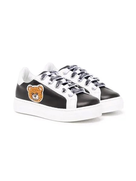 Moschino Kids teddy-patch low-top sneakers