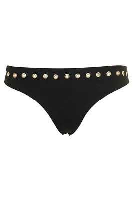 Heidi Klum Swim Black Grommet Rrim Majestic Classic Низ бикини M