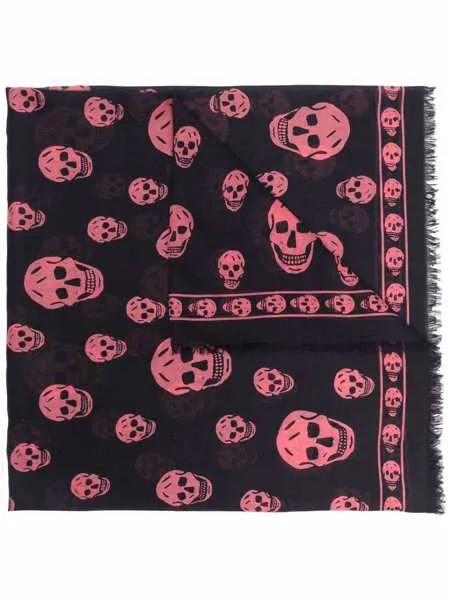 Alexander McQueen шарф с принтом Skull