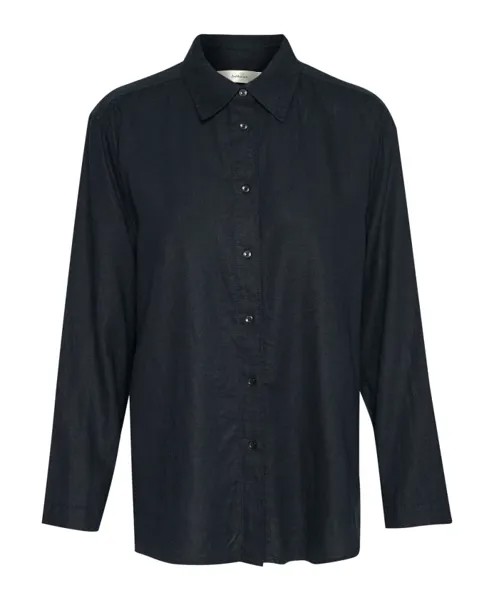 Блузка Рубашка в морском стиле из смесового льна Inwear, синий