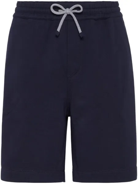 Brunello Cucinelli шорты-бермуды с кулиской, синий