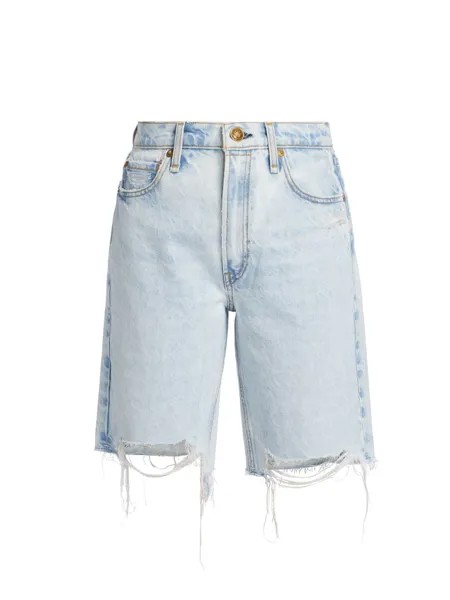 Винтажные рваные джинсовые шорты-бермуды rag & bone