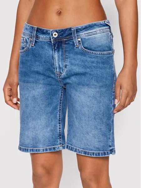 Джинсовые шорты стандартного кроя Pepe Jeans, синий