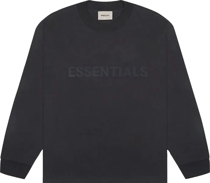 Футболка Fear of God Essentials Long Sleeve T-Shirt 'Black', черный
