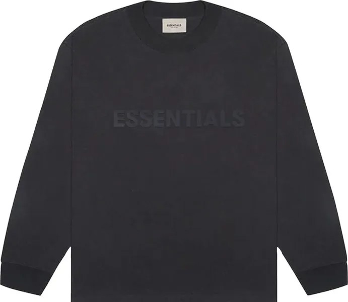 Футболка Fear of God Essentials Long Sleeve T-Shirt 'Black', черный