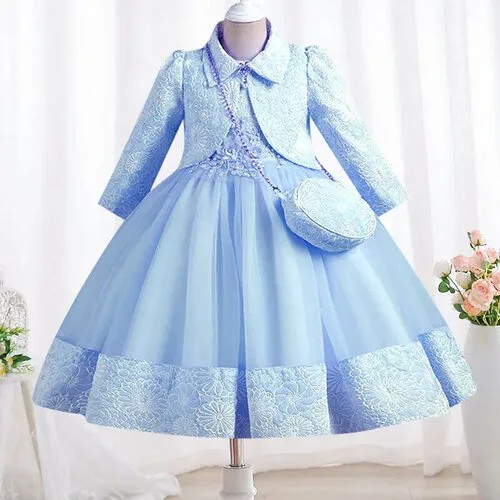 Платье, размер 110/120, голубой