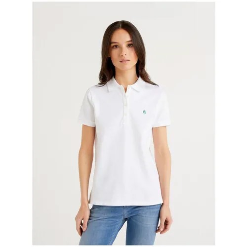 Поло UNITED COLORS OF BENETTON, хлопок, однотонное, размер XS, желтый