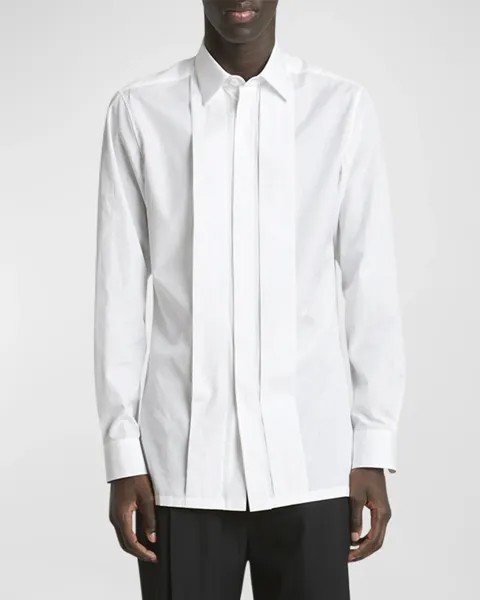 Мужская вечерняя рубашка-смокинг со складками Givenchy, цвет White