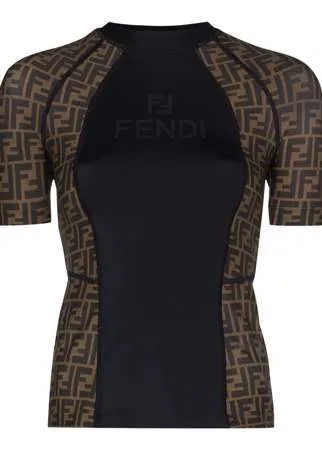 Fendi спортивная футболка с логотипом FF