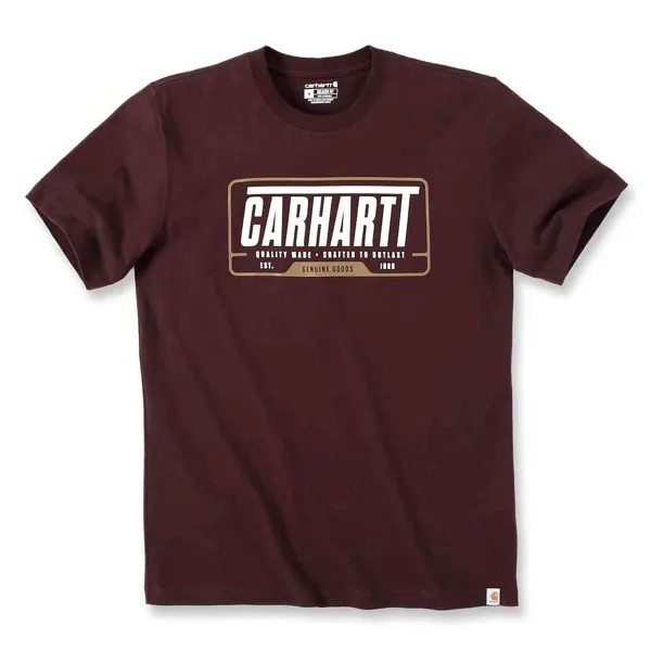 Тяжелая футболка свободного кроя с графическим рисунком Carhartt, бургундия