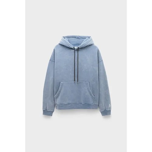 Худи One Teaspoon washed blue smiley batwing hoody, размер 44, синий