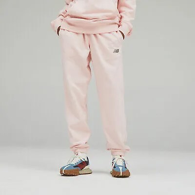 Мужские и женские розовые спортивные штаны New Balance унисекс Essentials Pants
